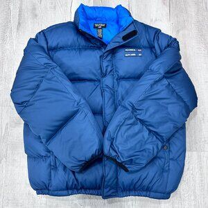 Ralph Lauren Puffer Jacket Mens Size XL Blue Full Zip Down Plumon Polo Jeans Co